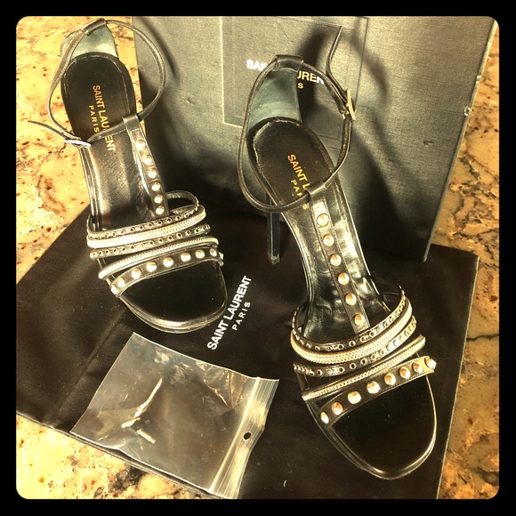 Saint Laurent Paris Seta Calf Nero - Picture 1 of 3